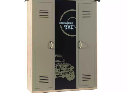 Kleiderschrank Holzschrank Luxus Schrank Möbel Holz 3 türig 0Design Grün